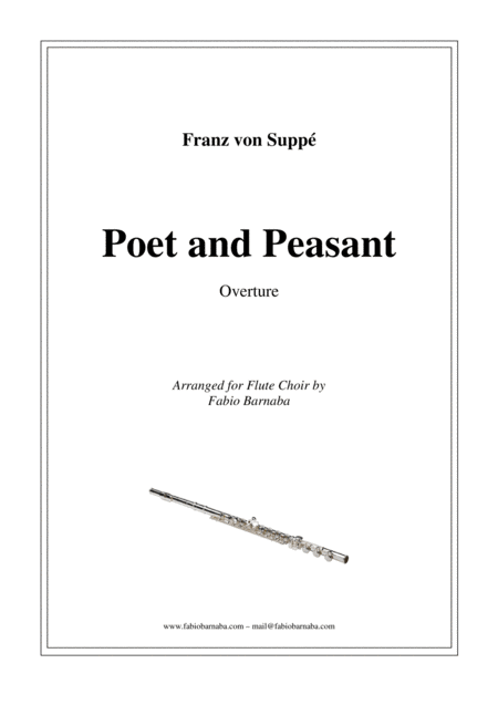 Free Sheet Music Poet And Peasant Overture For Flute Choir