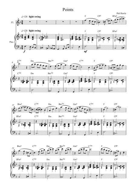 Free Sheet Music Points Flute Solo