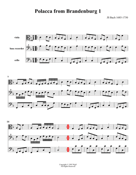 Free Sheet Music Polacca From Brandenburg 1