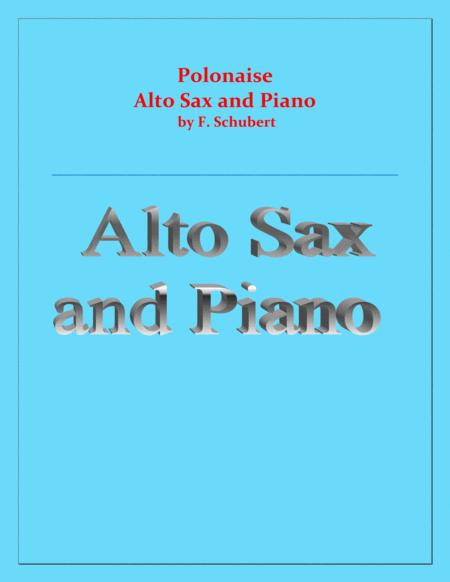 Polonaise F Schubert For Alto Sax And Piano Intermediate Sheet Music