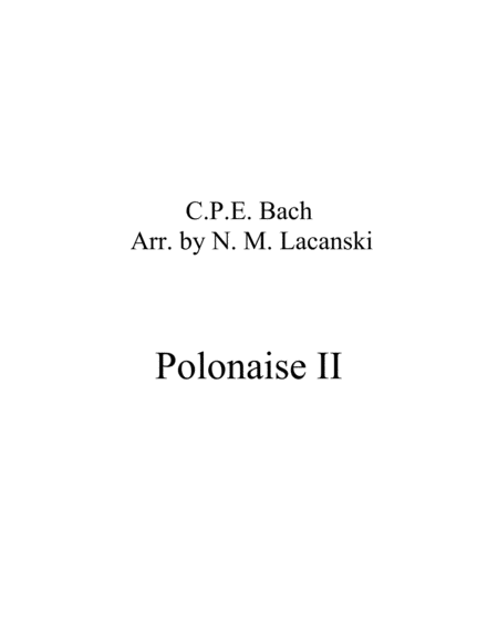 Free Sheet Music Polonaise Ii