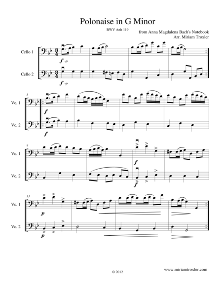 Polonaise In G Minor Sheet Music