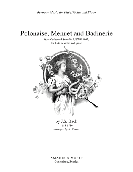 Polonaise Menuet And Badinerie From Suite No 2 Bwv 1067 For Flute Or Violin And Piano Sheet Music