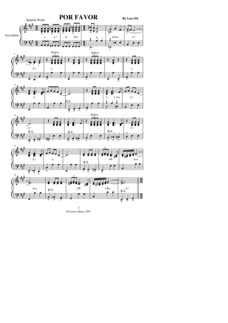 Por Favor Sheet Music