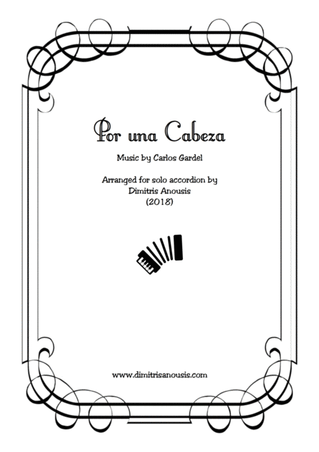 Free Sheet Music Por Una Cabeza For Solo Accordion
