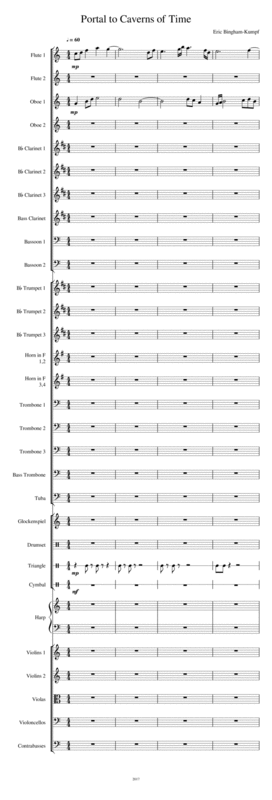 Free Sheet Music Portal To Caverns Of Time