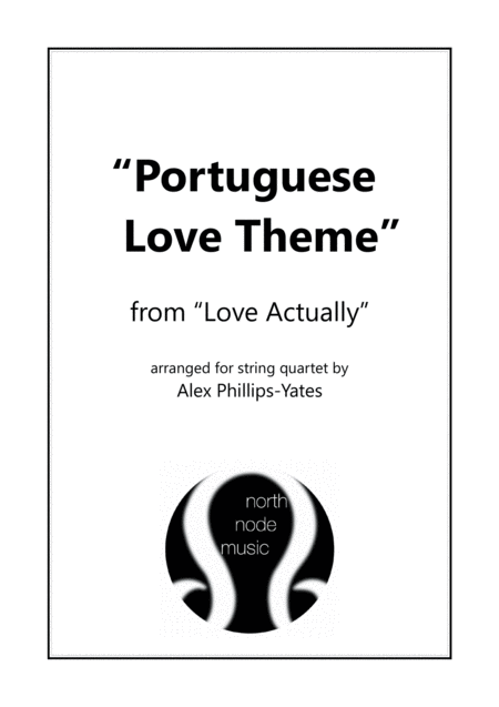 Free Sheet Music Portuguese Love Theme From Love Actually String Quartet