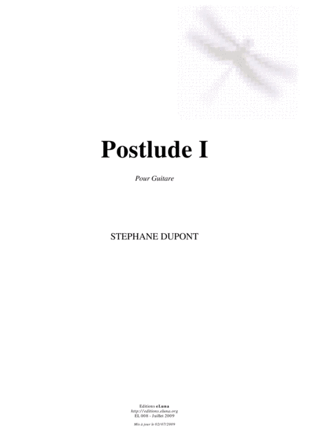 Free Sheet Music Postlude I