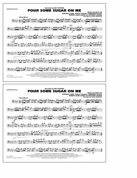 Pour Some Sugar On Me Arr Paul Murtha Baritone B C Sheet Music