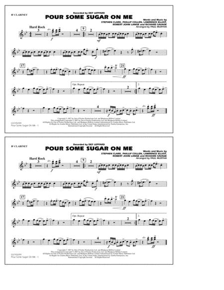 Pour Some Sugar On Me Arr Paul Murtha Bb Clarinet Sheet Music