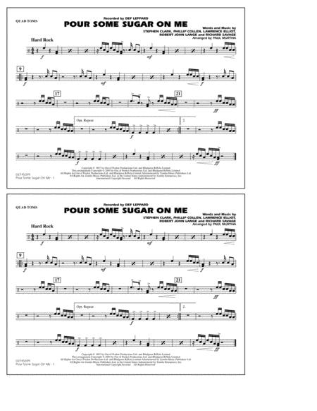 Pour Some Sugar On Me Arr Paul Murtha Quad Toms Sheet Music