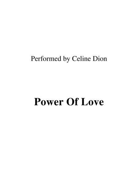 Free Sheet Music Power Of Love Chord Guide Performed By Celine Dion