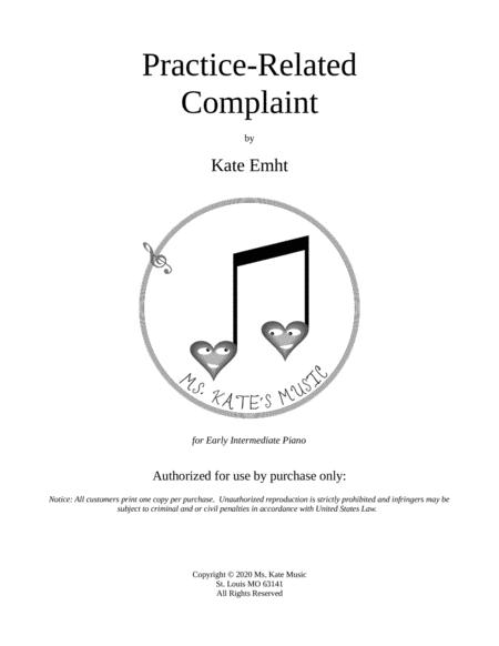 Practice Related Complaint Early Intermediate Piano Sheet Music