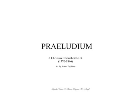 Free Sheet Music Praeludium In C Major J C H Rinck For Org 2 Staff