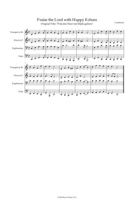 Praise The Lord With Happy Echoes Sheet Music