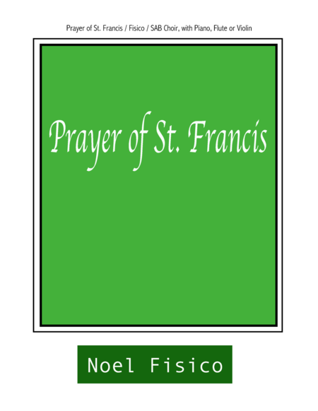 Free Sheet Music Prayer Of St Francis