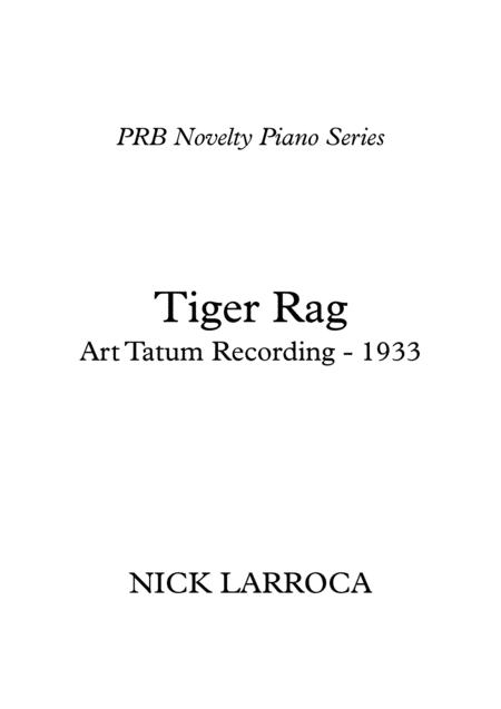 Prb Novelty Piano Series Tiger Rag Larocca Sheet Music