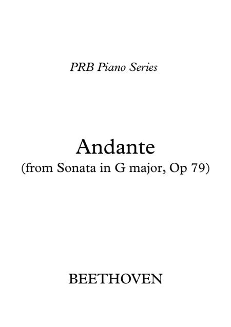 Free Sheet Music Prb Piano Series Andante From Sonata In G Op 79 Beethoven