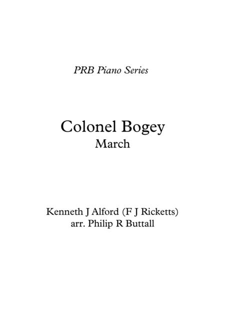 Free Sheet Music Prb Piano Series Colonel Bogey March Alford