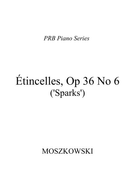 Prb Piano Series Etincelles Sparks Moszkowski Sheet Music