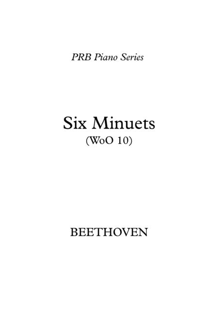 Prb Piano Series Six Minuets Beethoven Sheet Music