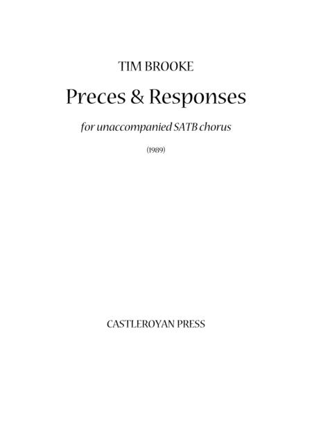 Free Sheet Music Preces Responses