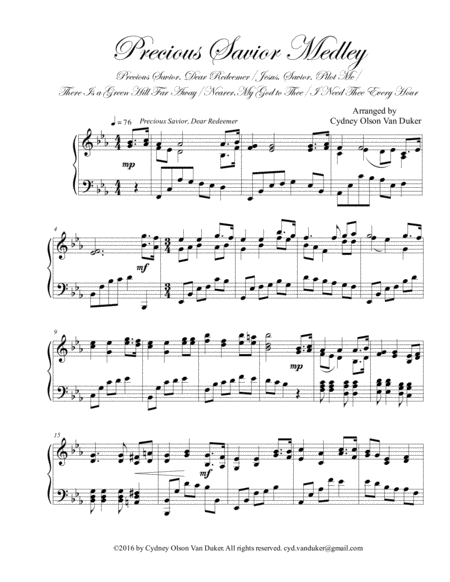 Precious Savior Medley Sheet Music