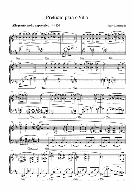 Free Sheet Music Preldio Para O Villa Prelude For Villa