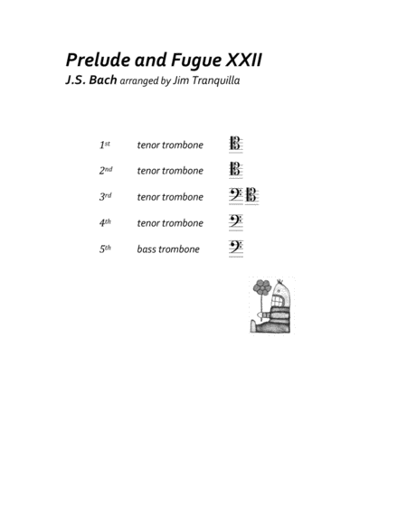 Free Sheet Music Prelude And Fugue In B Flat Minor Bwv 867 From Wtc Book I For Trombone Quintet