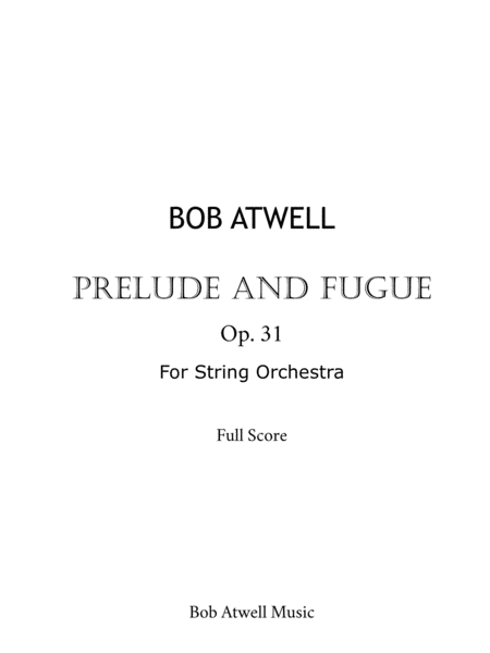 Prelude And Fugue Sheet Music