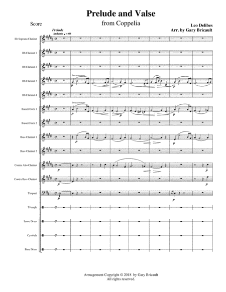 Free Sheet Music Prelude And Valse From Coppelia