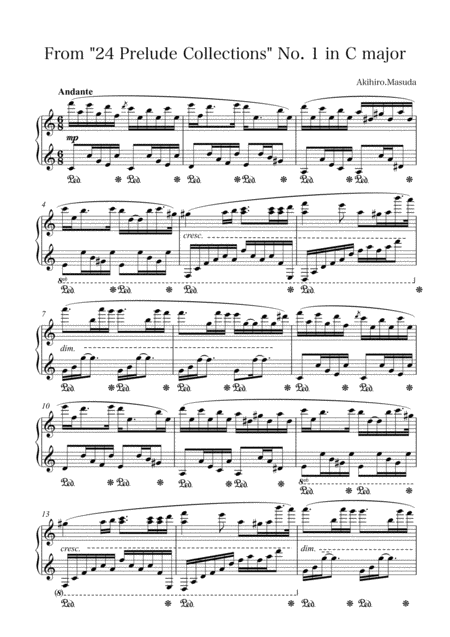 Free Sheet Music Prelude C Major For The Piano Diamond Dust