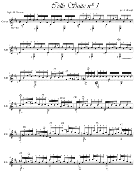 Prelude Cello Suite N 1 Sheet Music