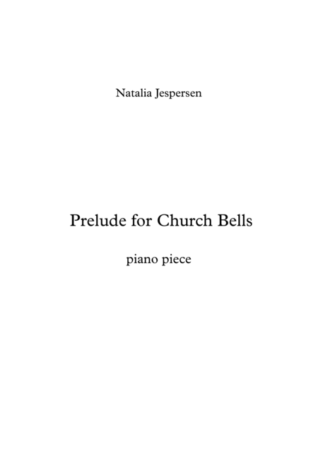 Free Sheet Music Prelude For Chruch Bells