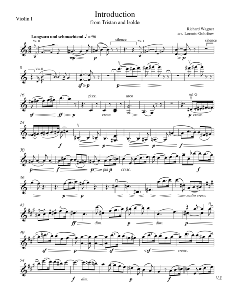 Prelude From Tristan And Isolde Sheet Music