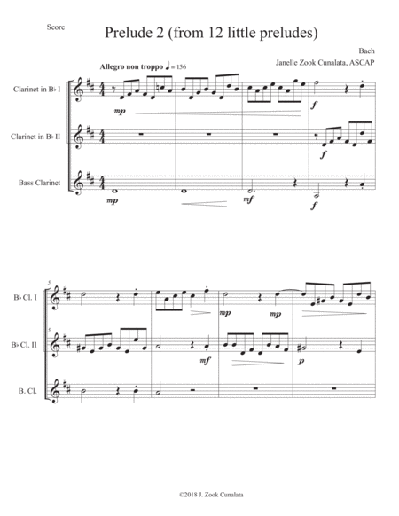 Prelude Ii Clarinet Trio Sheet Music