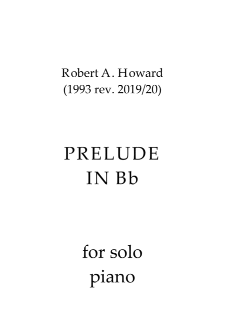 Free Sheet Music Prelude In B Flat