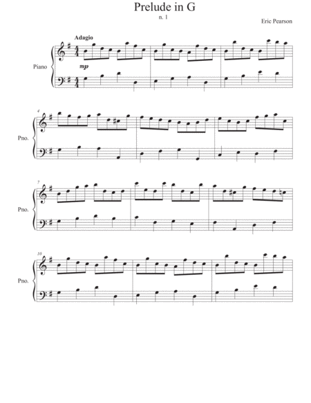 Prelude N 1 In G Major Sheet Music