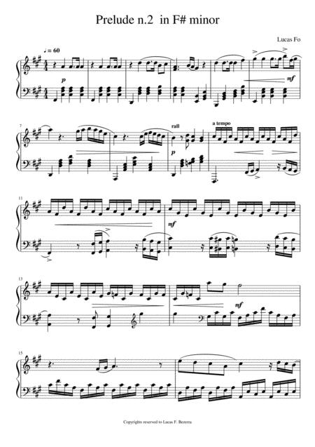 Prelude N 2 In F Minor Sheet Music