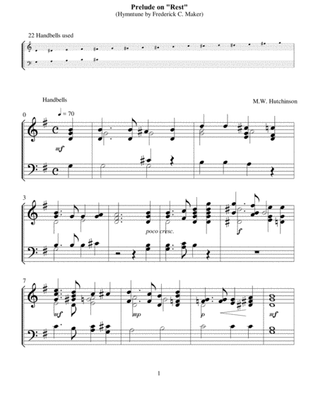 Prelude On Rest Handbells Sheet Music