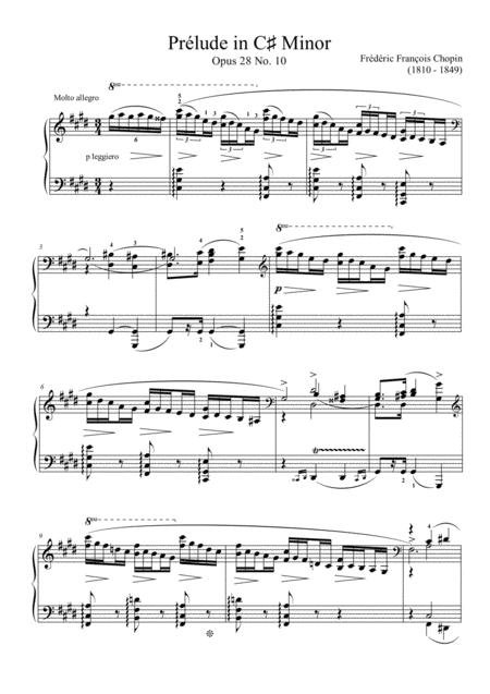 Prelude Op 28 No 10 Sheet Music