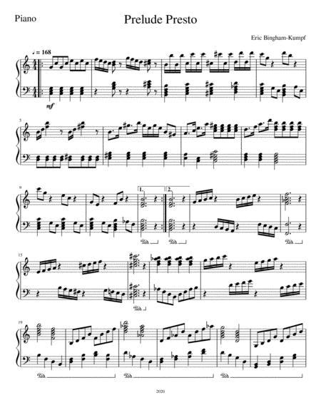 Prelude Presto Sheet Music