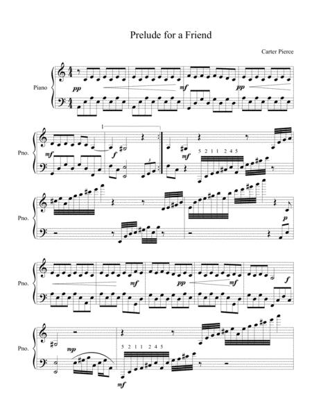 Prelude To A Friend Sheet Music