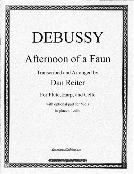 Prelude To The Afternoon Of A Faun For Flute Harp And Cello Trio Concert Repertoire Relaxation Music Sheet Music