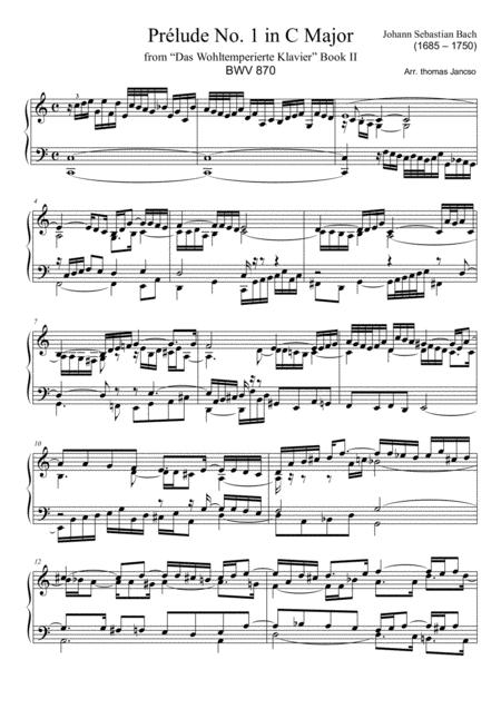 Prelude Wtk Book Ii No 1 Sheet Music