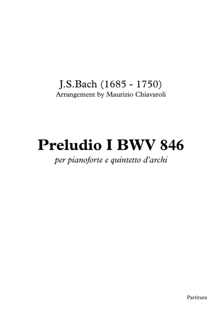 Preludio I Bwv 846 Sheet Music