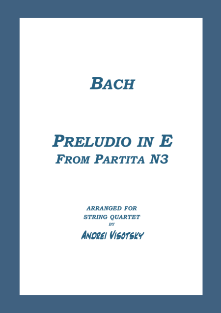 Free Sheet Music Preludio In E