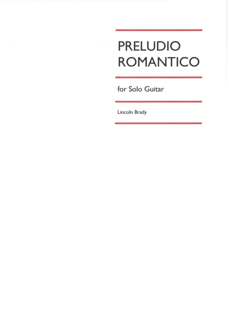 Preludio Romantico Solo Guitar Sheet Music