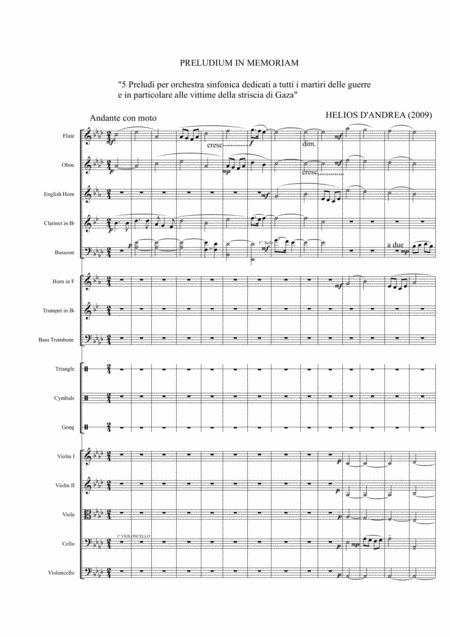 Free Sheet Music Preludium In Memoriam N 1