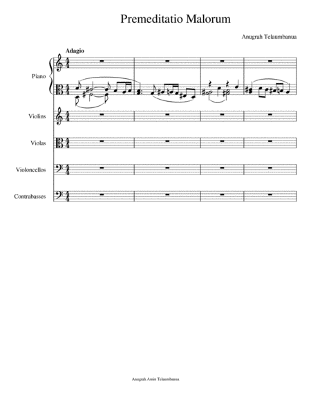 Free Sheet Music Premeditatio Malorum